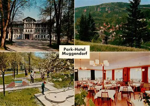 AK / Ansichtskarte 73932998 Muggendorf_Fraenkische_Schweiz Park Hotel Muggendorf Gastraum Minigolf Panorama