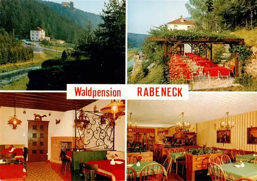 AK / Ansichtskarte  Waischenfeld Waldpension Rabeneck Gastraeume Terrasse