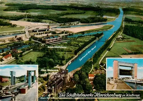 AK / Ansichtskarte  Waltrop Schiffshebewerke Henrichenburg Neues und Altes Hebewerk Rhein Herne Kanal 