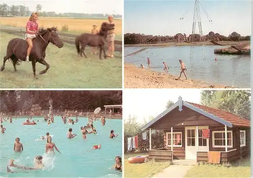 AK / Ansichtskarte  Haren_Ems Ferienzentrum Schloss Dankern Reiter Freibad Strand Bungalow