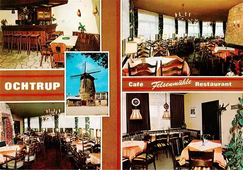 AK / Ansichtskarte 73933034 Ochtrup Cafe Restaurant Felsenmuehle Gastraeume Bar Muehle