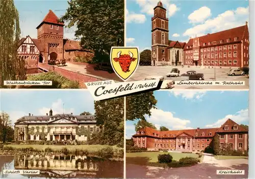 AK / Ansichtskarte 73933035 Coesfeld Walkenbruecken Tor Lambertikirche Rathaus Schloss Valar Kreishaus