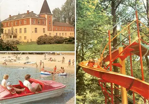 AK / Ansichtskarte  Haren_Ems Schloss Dankern Strandpartie Wasserrutsche