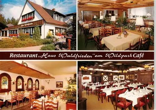 AK / Ansichtskarte 73933156 Duelmen Restaurant Haus Waldfrieden am Wildpark Cafe Gastraeume