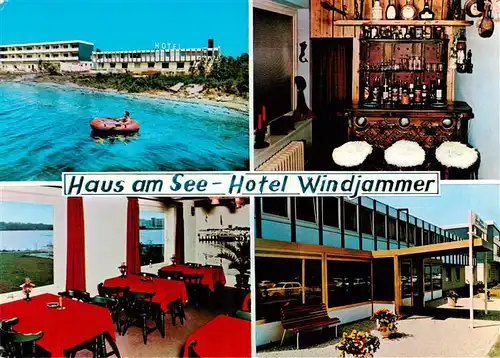 AK / Ansichtskarte 73933189 Heiligenhafen_Ostseebad Haus am See Hotel Windjammer Gastraum Bar
