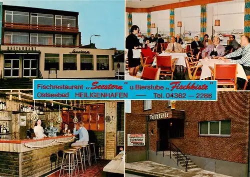 AK / Ansichtskarte 73933201 Heiligenhafen_Ostseebad Fischrestaurant Seestern und Bierstube Fischkiste Gastraum Bar