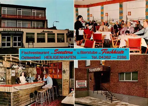 AK / Ansichtskarte  Heiligenhafen_Ostseebad Fischrestaurant Seestern und Bierstube Fischkiste Gastraeume Bar