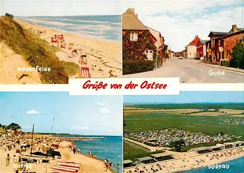 AK / Ansichtskarte 73933220 Suessau_Holstein Rosenfelde Strand Grube Strasse Dahme Strand Fliegeraufnahme