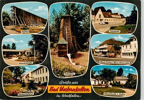 AK / Ansichtskarte 73933252 Bad_Westernkotten Saline Wandelhalle Kurmittelhaus Soleturm Kurhaus Haus Dieter und Margarete Wandelhalle Saline