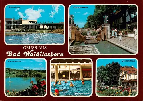 AK / Ansichtskarte 73933256 Bad_Waldliesborn Kurzentrum Kurpromenade Wassergarten Bewegungsbad Quellenstrasse