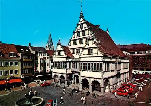 AK / Ansichtskarte 73933258 Paderborn Renaissance Rathaus und Domturm