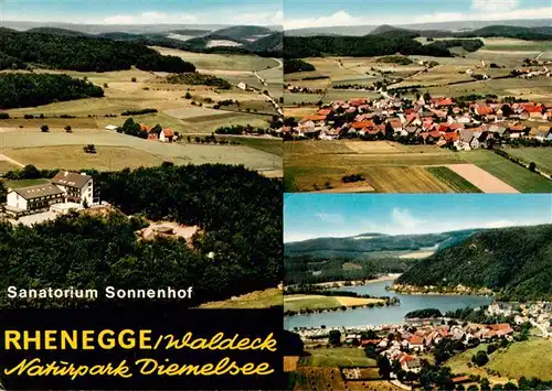 AK / Ansichtskarte  Rhenegge_Diemelsee Sanatorium Sonnenhof Fliegeraufnahmen