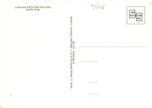 AK / Ansichtskarte  Arolsen_Bad Grosse Allee