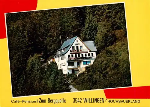 AK / Ansichtskarte 73933294 Willingen_Sauerland Cafe Pension Zum Bergquell