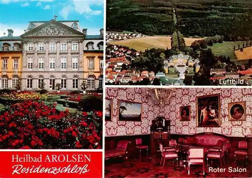 AK / Ansichtskarte  Arolsen_Bad Residenzschloss Fliegeraufnahme Roter Salon