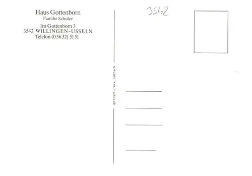 AK / Ansichtskarte 73933317 Usseln Haus Gottenborn