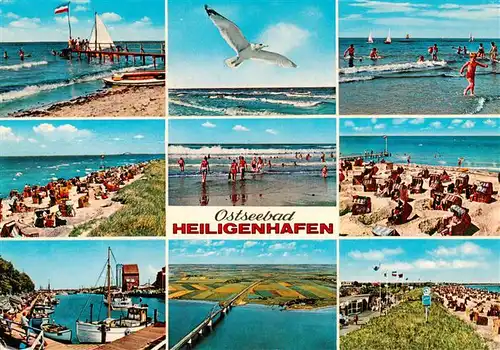 AK / Ansichtskarte 73933336 Heiligenhafen_Ostseebad Impressionen vom Strandleben Hafen Moewe Luftaufnahme