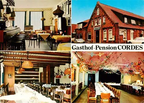 AK / Ansichtskarte  Sievern Gasthof Pension Cordes Gastraum Festsaal