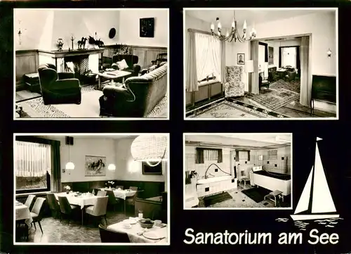 AK / Ansichtskarte  Bederkesa_Bad Sanatorium am See Gastraum Kaminzimmer Kuranwendung