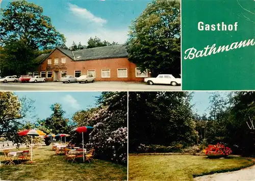 AK / Ansichtskarte  Hahnenknoop_Loxstedt_Bremerhaven Gasthof Bathmann Zum Bremer Schluessel Garten