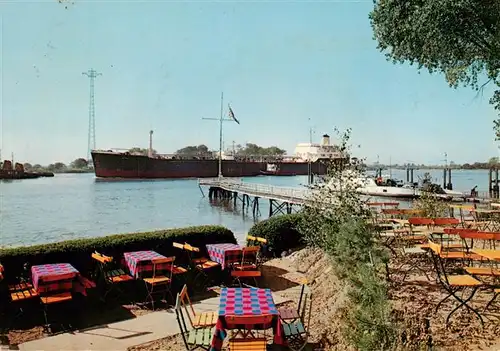 AK / Ansichtskarte  Farge_Bremen Faehrhaus Meyer Schiffsbegruessungsanlage