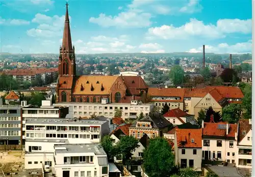 AK / Ansichtskarte 73933499 Delmenhorst Panorama Blick auf Stadt und Stadtkirche