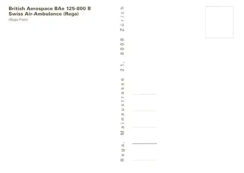 AK / Ansichtskarte  Flugzeuge_Zivil British Aerospace BAe 125-800 B Swiss Air-Ambulance Rega