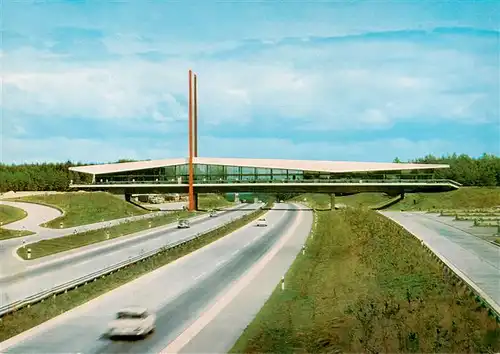 AK / Ansichtskarte  Autobahn_Autostrada_Autoroute Brueckenrasthaus Dammer Berge 