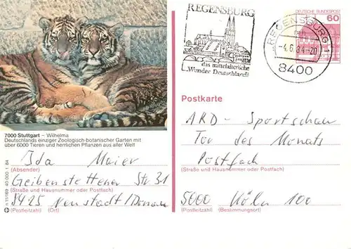 AK / Ansichtskarte 73933607 Zoo_Gardin_Zoologique-- Stuttgart Wilhelma  loewen 