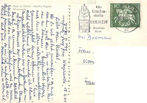 AK / Ansichtskarte  Worpswede Haus im Schluh Martha Vogeler