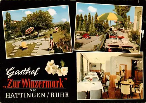 AK / Ansichtskarte 73933691 Hattingen__Ruhr Gasthof Zur Winzermark Gaststube Terrasse Minigolf