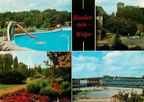 AK / Ansichtskarte  Blankenstein_Ruhr Schwimmbad Park Schloss Kuranlagen