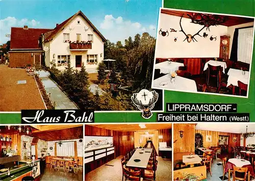 AK / Ansichtskarte 73933703 Lippramsdorf Haus Bahl Gastraeume Kegelbahn Theke