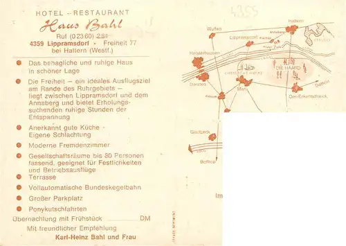 AK / Ansichtskarte  Lippramsdorf Haus Bahl Gastraeume Kegelbahn Theke