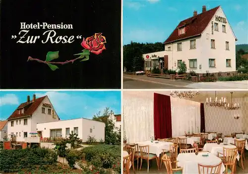AK / Ansichtskarte 73933793 Wolfhagen Hotel Pension Zur Rose Cafe und Weinrestaurant