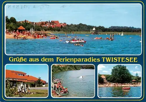 AK / Ansichtskarte 73933795 Arolsen_Bad Twistesee Talsperre Strandpartien Hotel