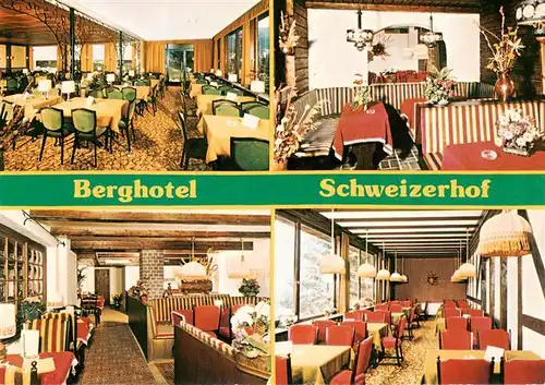 AK / Ansichtskarte  Heiligenkirchen Berghotel Schweizerhof Gastraeume