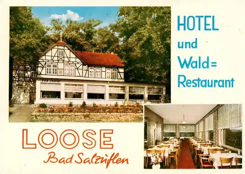 AK / Ansichtskarte  Bad_Salzuflen Hotel Waldrestaurant zur Loose Gastraum