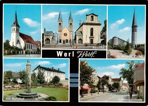 AK / Ansichtskarte  Werl_Westfalen Ev Kirche Basilika St Norbert Kirche Am Bahnhof Walburgisstrasse