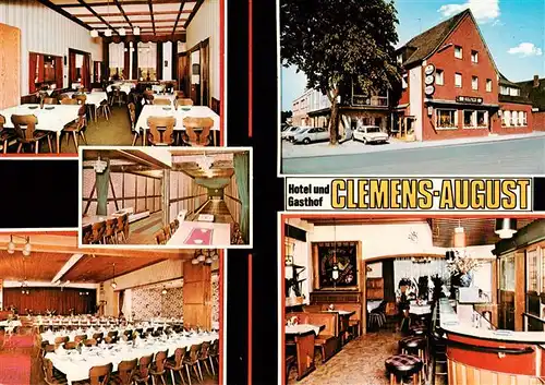 AK / Ansichtskarte  Davensberg_Ascheberg Hotel Gasthof Clemens August Gastraeume Bar Kegelbahn