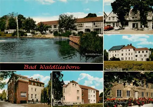 AK / Ansichtskarte  Bad_Waldliesborn Kurmittelhaus Anna Haus Haus Brackehof Cafe Deimel Tenbrockhaus Kurhaus Lindenhof