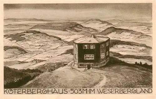 AK / Ansichtskarte  Holzminden_Weser_Niedersachsen Koeterberghaus Weserbergland