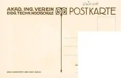 AK / Ansichtskarte  Zuerich__ZH Akad Ing Verein Zeichnung