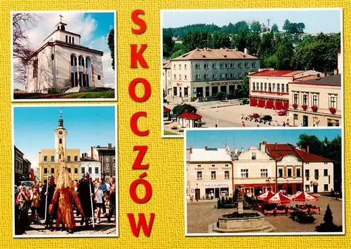 AK / Ansichtskarte  Skoczow_Skotschau_PL Kaplica sw. Jana Sarkandra Pachod z Judoszem Fragment rynkzu