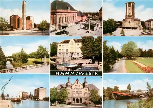 AK / Ansichtskarte  Hamm__Westfalen Rathaus Bahnhof Tor Kanal Schloss Park Hafen Rathaus