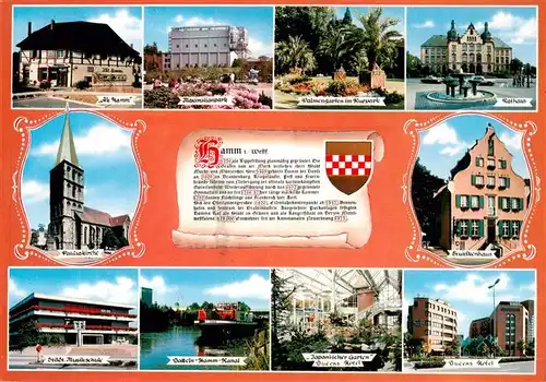 AK / Ansichtskarte  Hamm__Westfalen Alt Hamm Maximilianpark Palmengarten Rathaus Stunikenhaus Pauluskirche Japanischer Garten Queens Hotel 