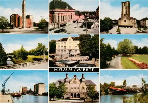 AK / Ansichtskarte  Hamm__Westfalen Neues Rathaus Bahnhof Tor Kanal Schloss Park Hafen Rathaus