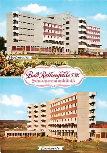 AK / Ansichtskarte  Bad_Rothenfelde Schuechtermannklinik Portalseite und Parkseite