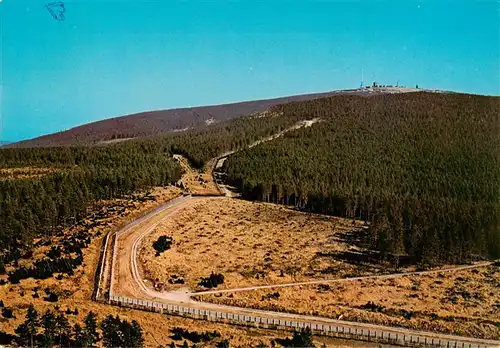 AK / Ansichtskarte  Brocken_Harz Fliegeraufnahme vom Dreckigen Pfahl mit Zonengrenze 