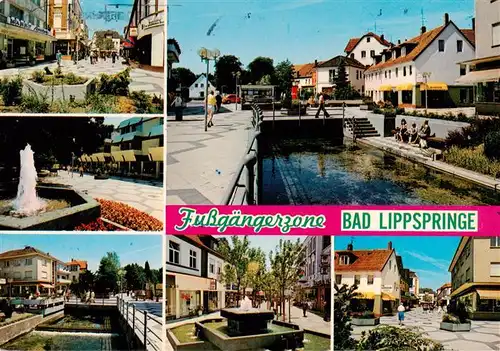 AK / Ansichtskarte  Bad_Lippspringe Ortspartien Brunnen Kanal Marktplatz